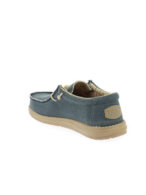 Wally Braided stringata da uomo in tessuto blu HEY DUDE | 400034NM